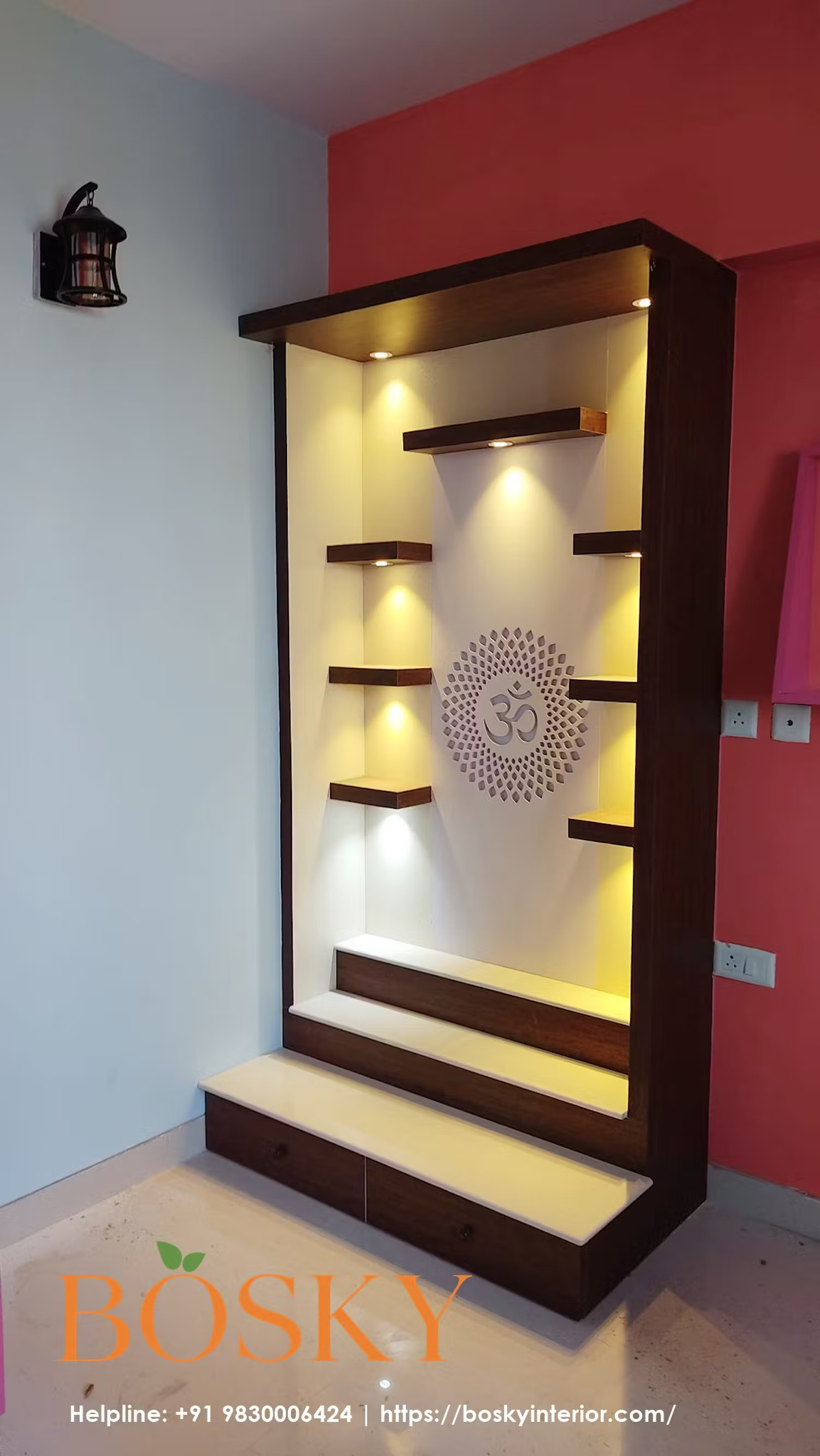 Wall mounted pooja unit discount
